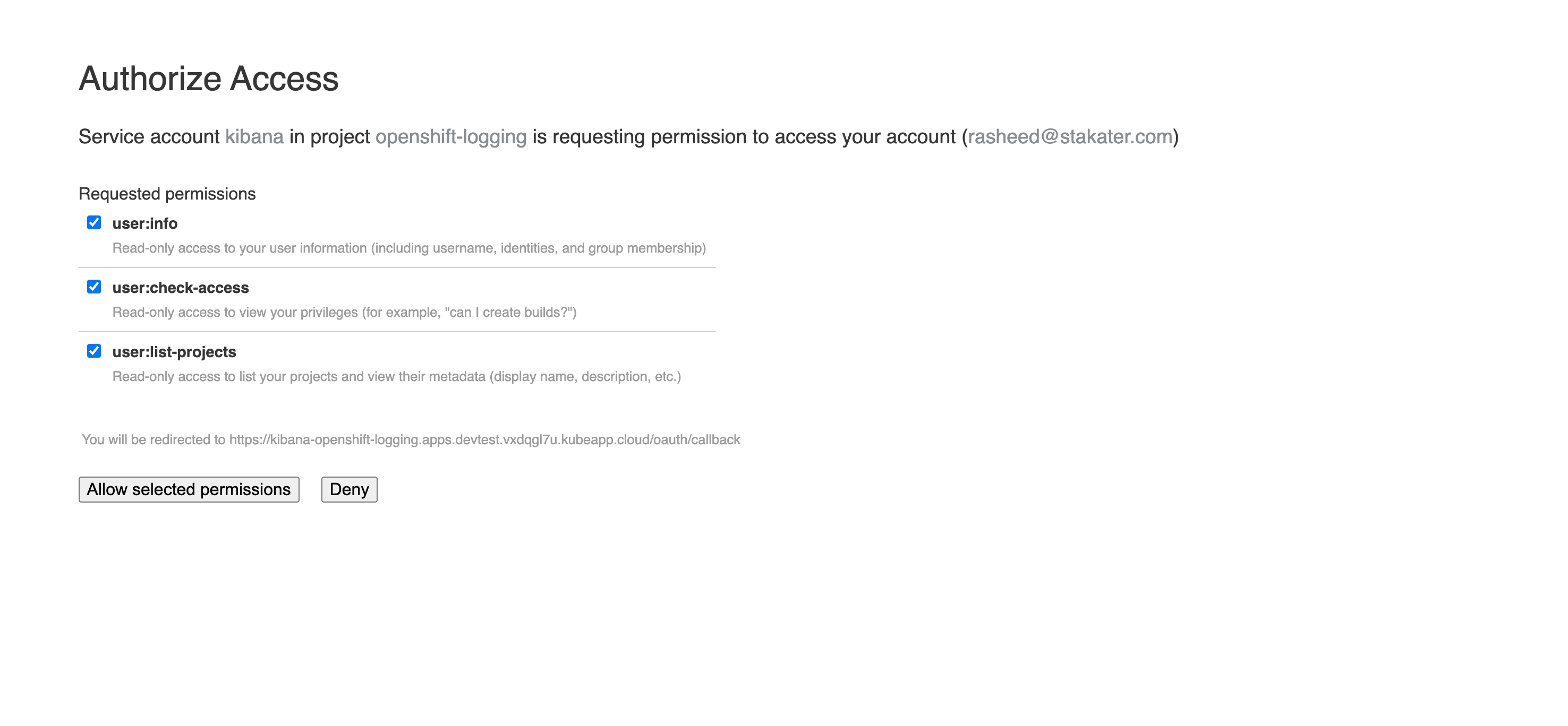 Kibana-authorize-access