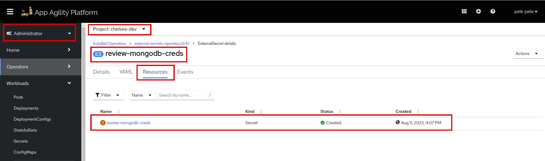 external secret resources