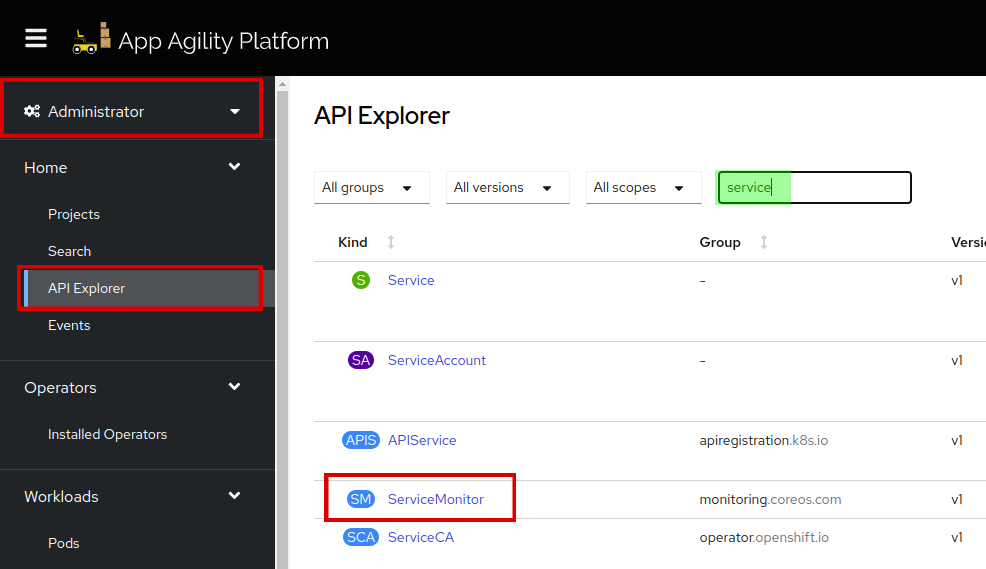 search service monitor