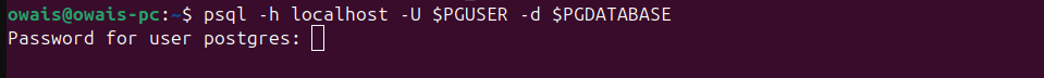 Postgres Password Prompt
