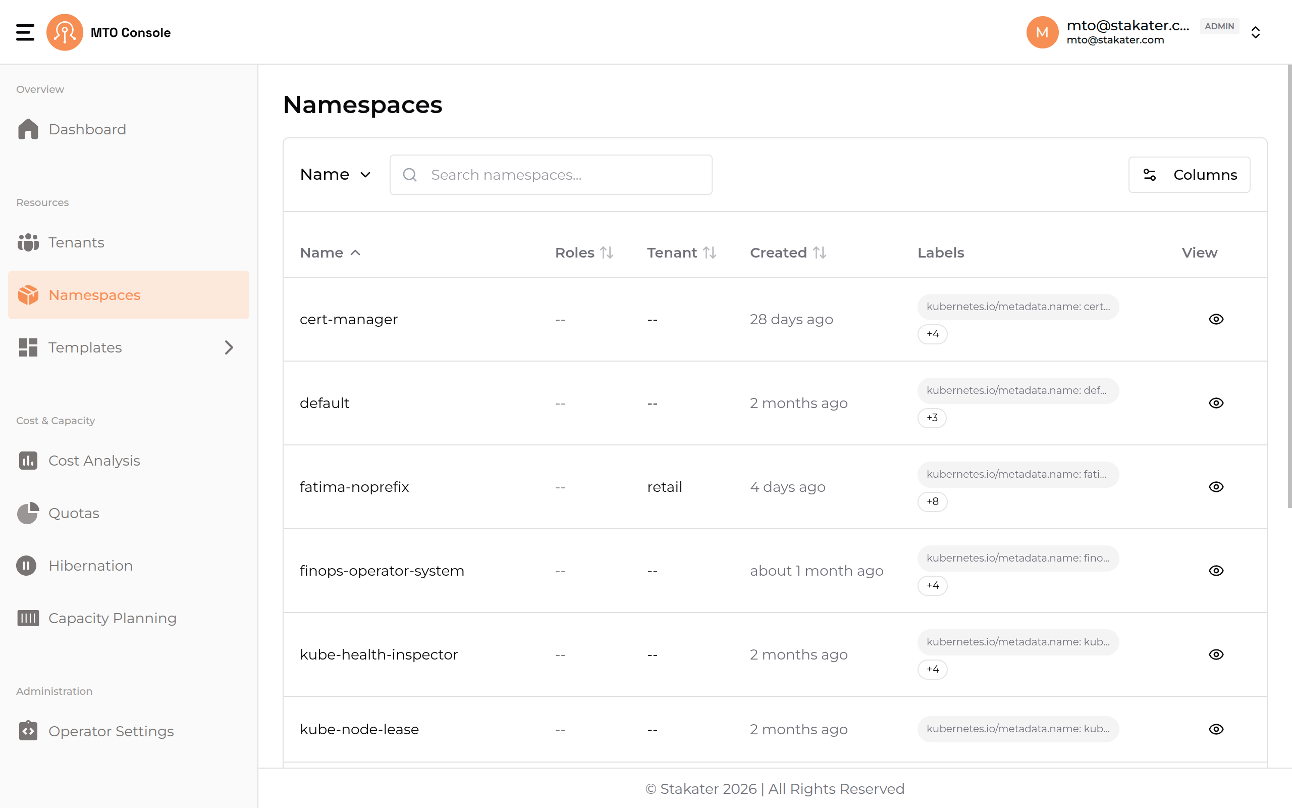 namespaces