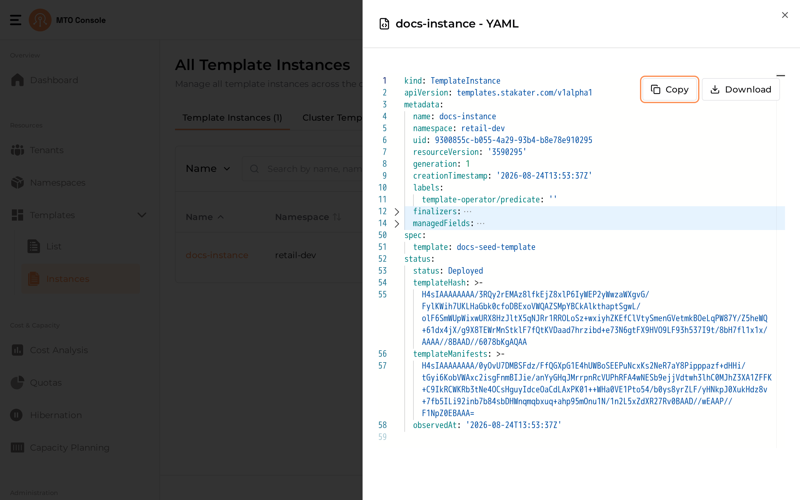 template-instance-yaml-view