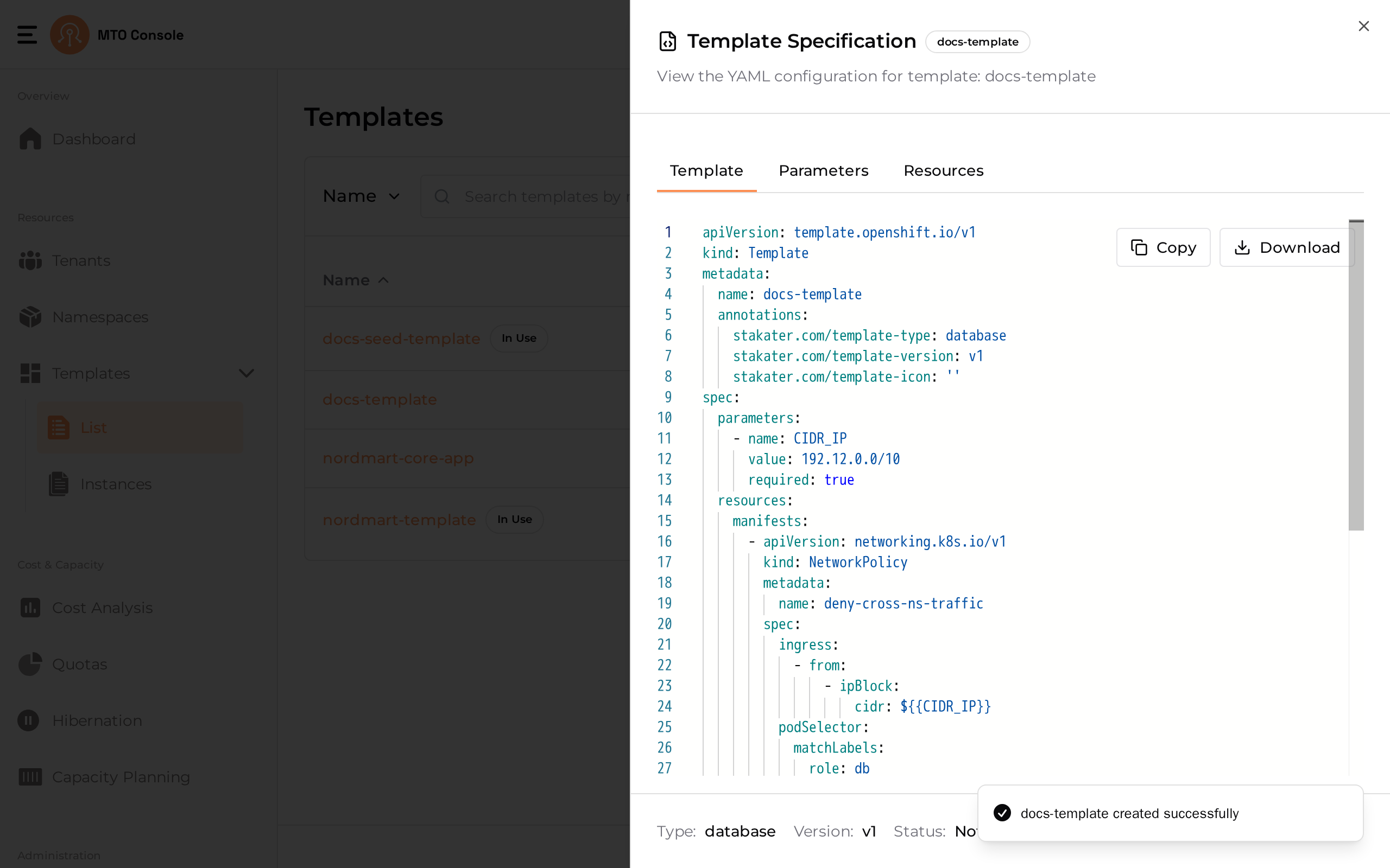 template-yaml-view