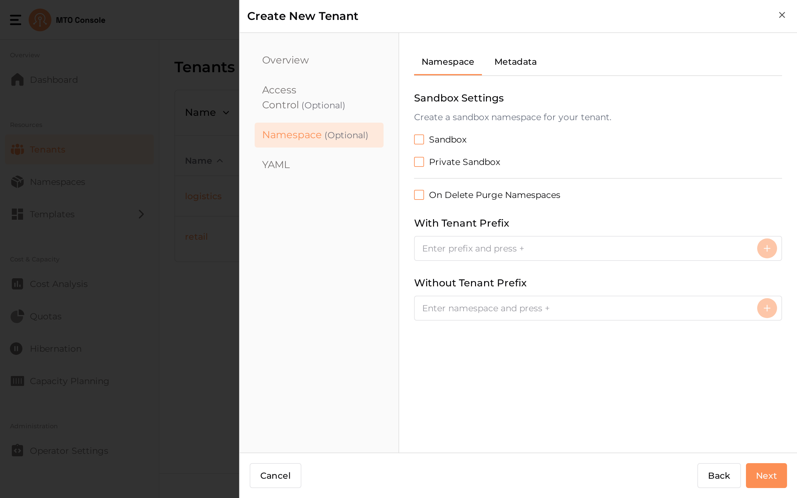 tenant-namespace-tab